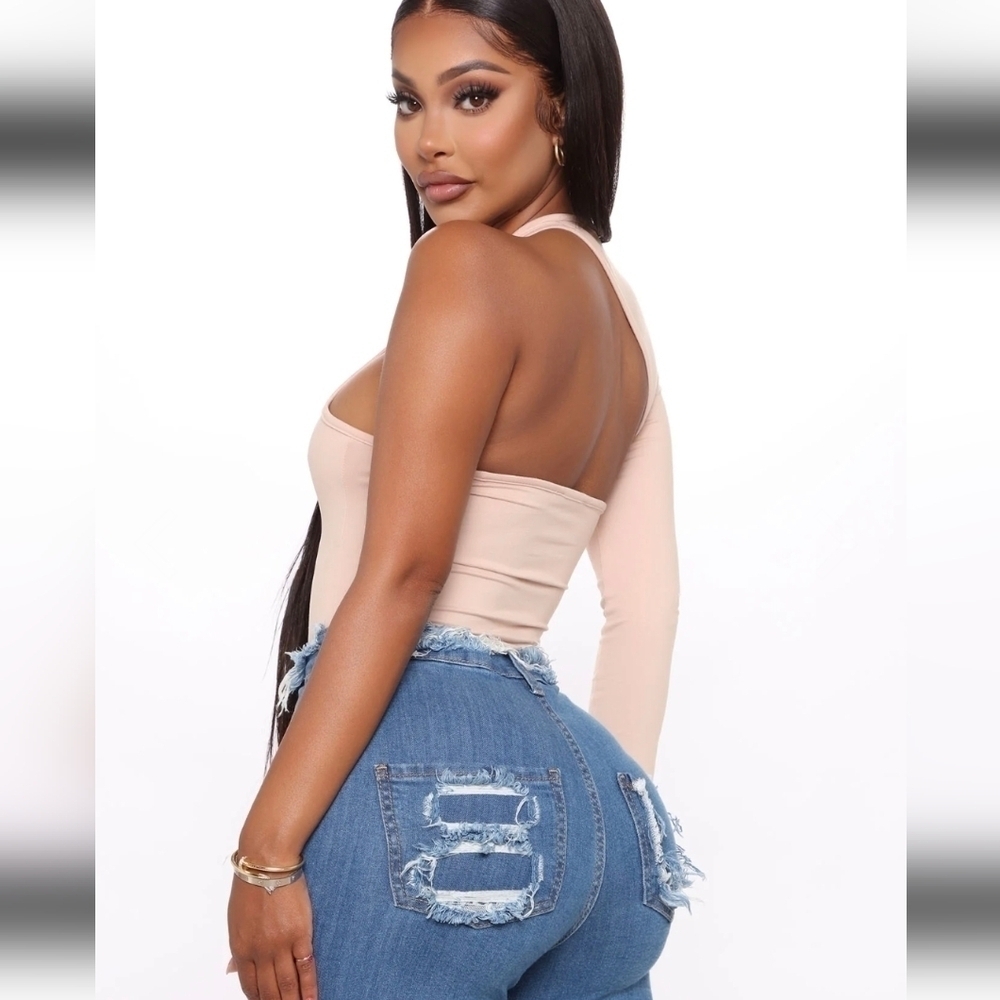 Fashion Nova - Arms Around Me Bodysuit- W Sz Small - Picture 7 of 8